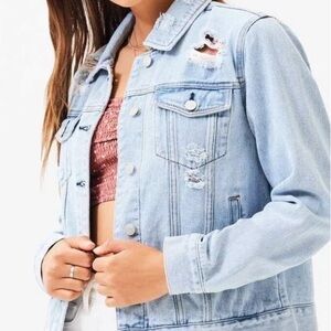 PAC SUN distressed denim jacket: M